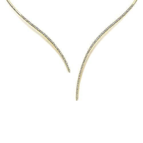 The Exquisite Open Cuff Diamond Choker Necklace | Initial Necklace