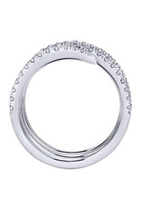 14K White Gold Diamond Wrap Ring, D: 0.75ct