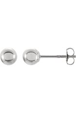 14K W/G 8mm Ball Stud Earrings with Screw Backs