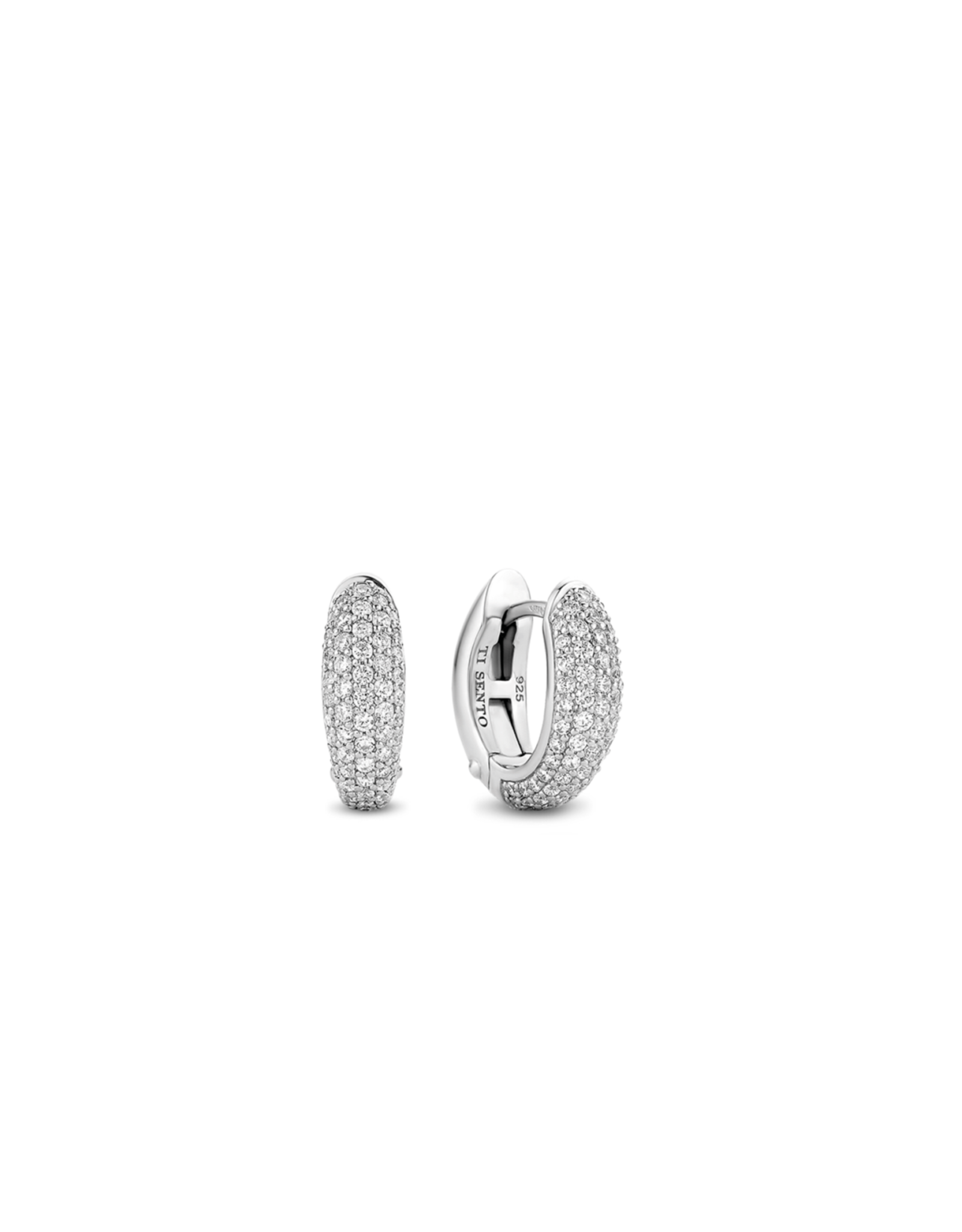 Chunky Silver Huggie Earrings- 7804