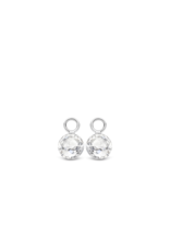Faceted White Crystal Earring Charms- 9183ZI