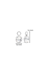 Faceted White Crystal Earring Charms- 9183ZI
