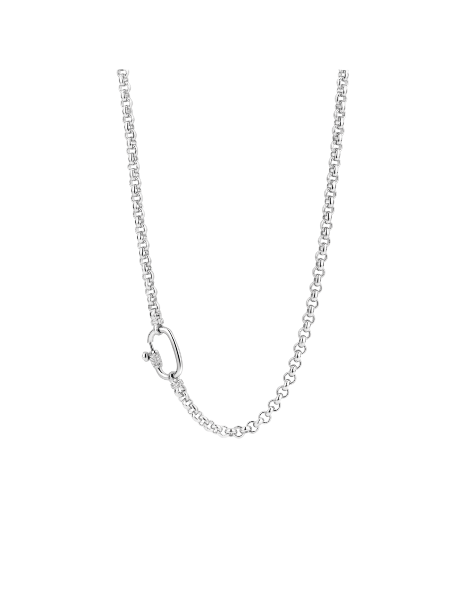 Chunky Silver Rolo Necklace- 3958ZI/48