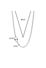 Chunky Silver Rolo Necklace- 3958ZI/48