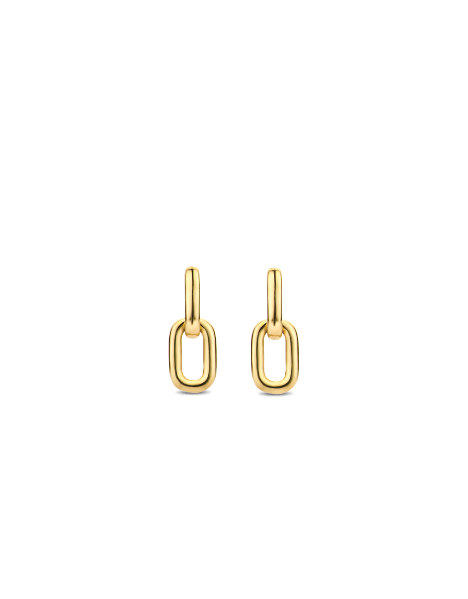 Yellow Gold Plated Chain Link Dangle Earrings- 7831SY