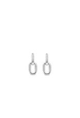 Silver Chain Link Dangle Earrings- 7831SI