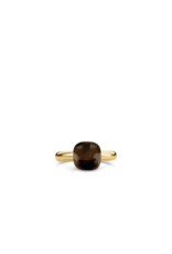 Tortoise Brown Yellow Gold Plated Ring- 12187TB/56