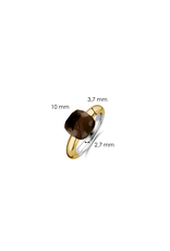 Tortoise Brown Yellow Gold Plated Ring- 12187TB/56