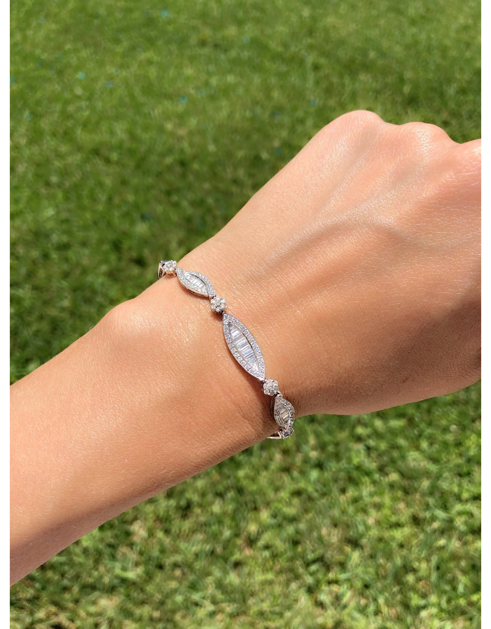 White Gold Diamond Bangle