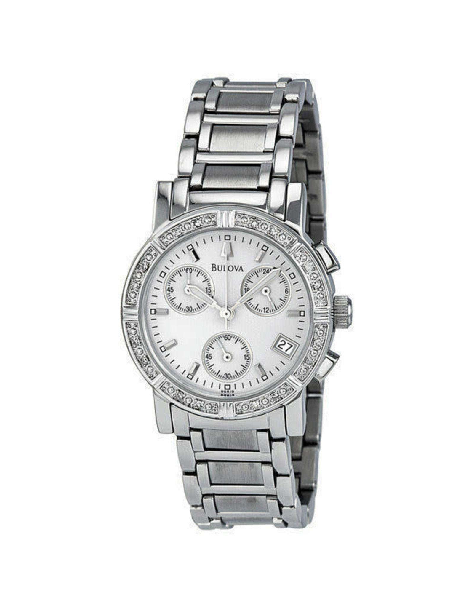 Ladies Bulova Diamond Bezel Chronograph Watch