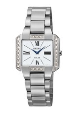 Ladies Seiko Solar Tressia Diamond Bezel Watch, 27mm