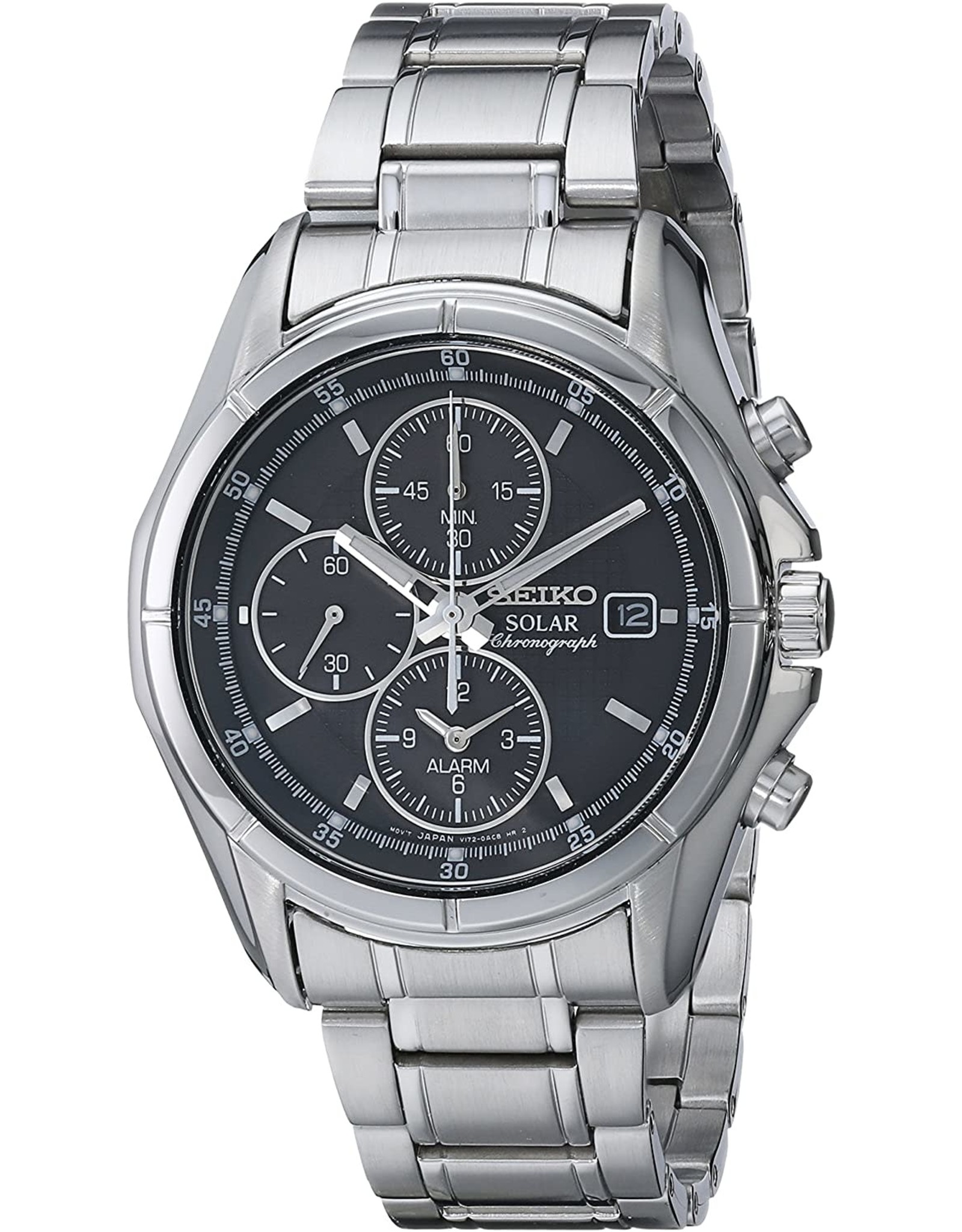 Mens Seiko Solar Chronograph Watch with Stainless Steel Band, 39mm - Snow's  Jewelers Miami Lakes