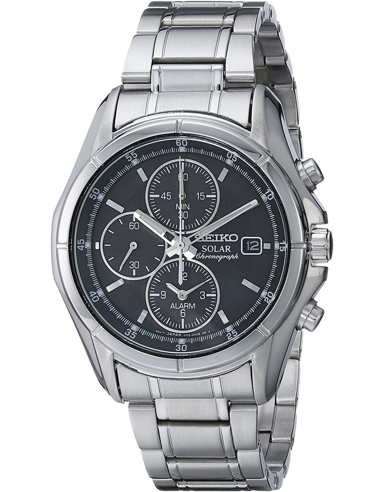 Seiko Men's Stainless Steel Solar Chronograph Watch SSC141 | lupon.gov.ph