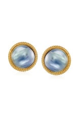 16mm Mabe Black Pearl Earrings with Omega Backs