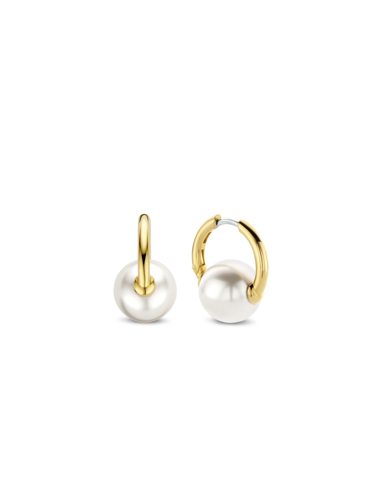 Simple Pearl Hoop Earrings- 7850PW