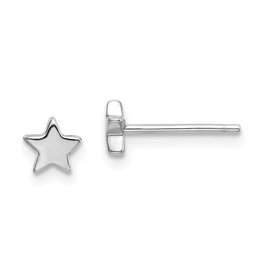 14K Children's W/G Star Stud Earrings