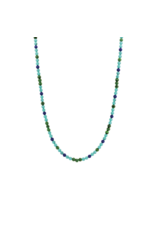 Turquoise, Lapis and Malachite Beaded Necklace- 3916TM/42