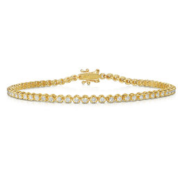 14K Yellow Gold Bezel Diamond Latch Lock Bangle Bracelet, Miami Lakes -  Snow's Jewelers Miami Lakes