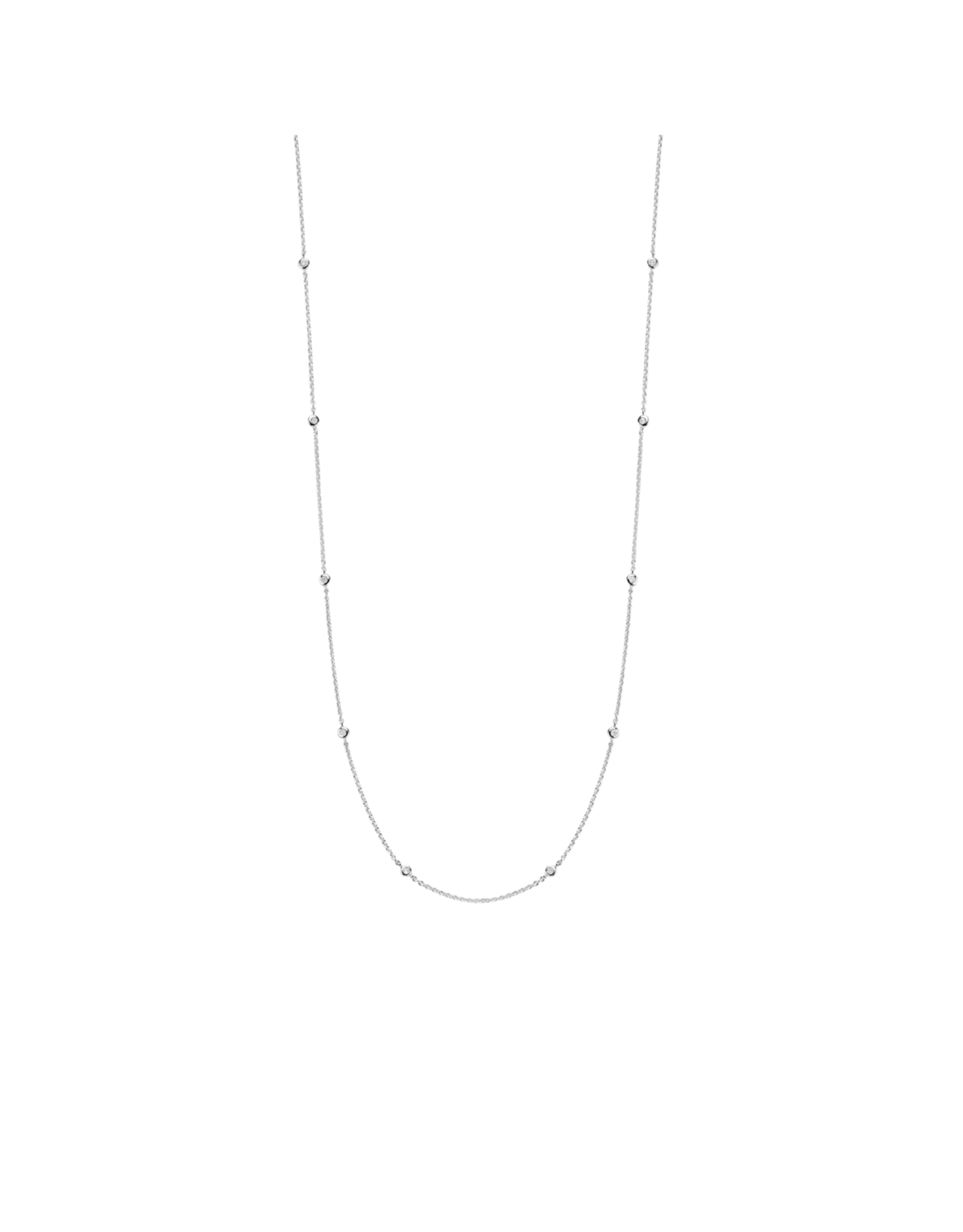 Silver Zirconia by the Inch Necklace- 3978ZI