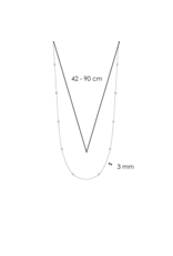 Silver Zirconia by the Inch Necklace- 3978ZI
