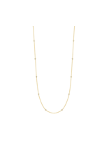 Yellow Gold Pated Zirconia By the Inch Necklace- 3978ZY