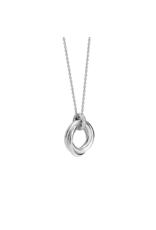 Vintage Inspired Silver Modern Twist Necklace- 3972ZI/42