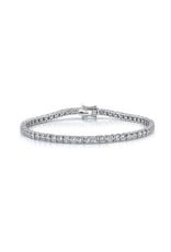 14K White Gold Diamond Tennis Bracelet, D: 2.02ct, 7"