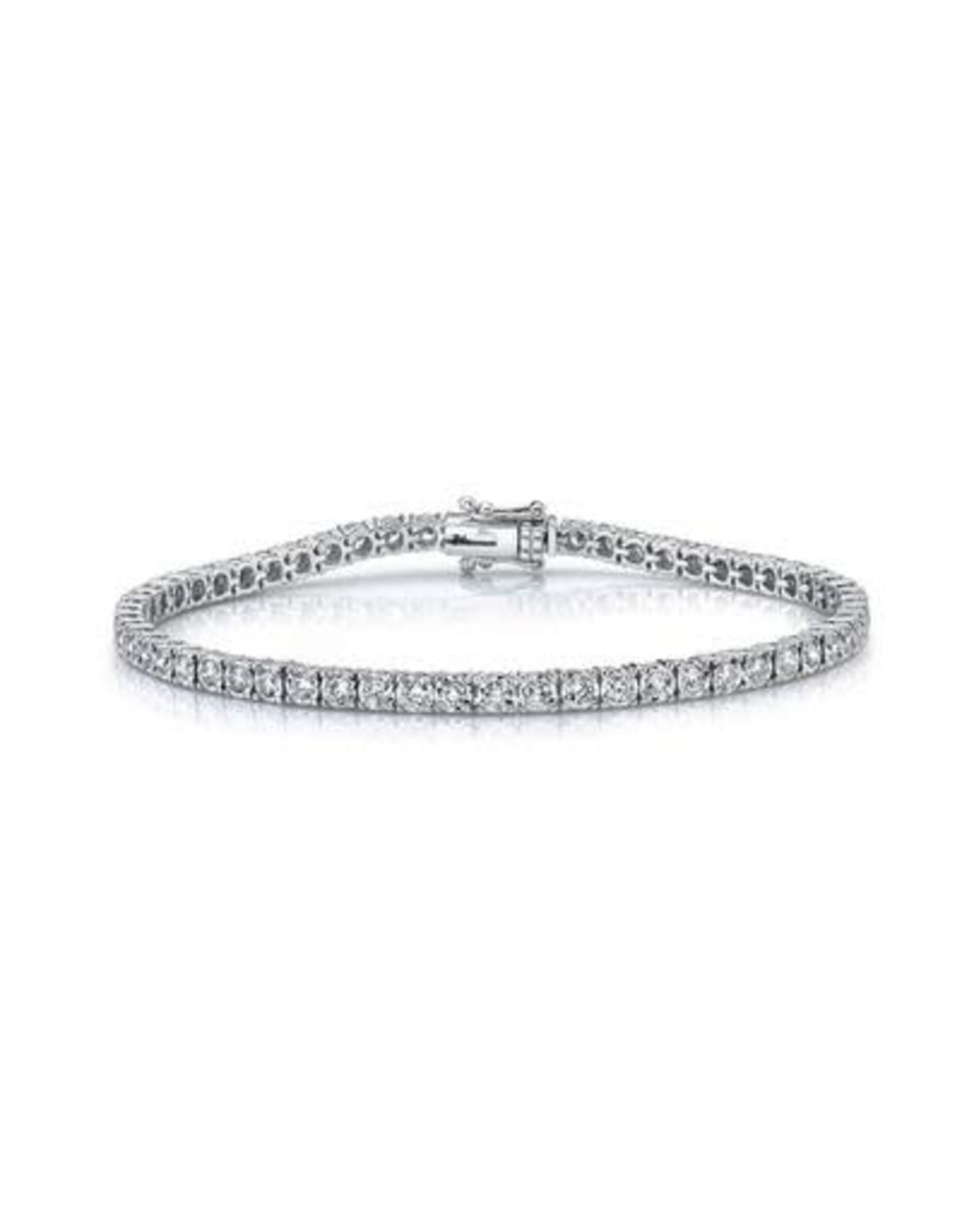 14K White Gold Diamond Tennis Bracelet, D: 2.02ct, 7"