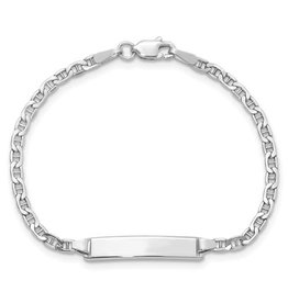 14K W/G Anchor Link Baby ID Bracelet