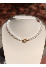 14K Yellow Gold 6.5mm Culture Pearl Strand, 17"