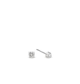 Essential Silver Zirconia Stud earrings, 4mm