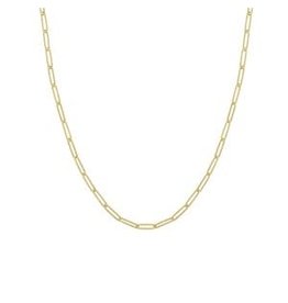 14K Y/G Chunky Light Weight Paperclip Necklace, 18.5"