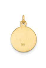 14K Yellow Gold Engravable First Holy Communion Disc