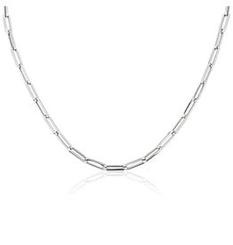 14K W/G Paperclip Necklace, 20"