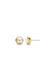 Pearl Bezel Set Dainty Stud Earrings- 7875YP