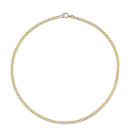 14K Y/G Cuban Link Necklace with Diamond Clasp