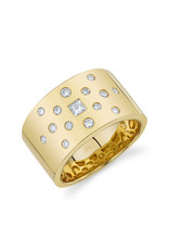 14K Yellow Gold Diamond Inlay Fashion Ring, D: 0.31ct