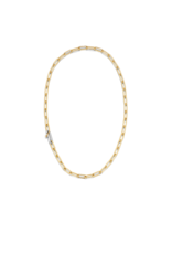 Long Yellow Gold Plated Paperclip Necklace, 31"- 3947SY/80