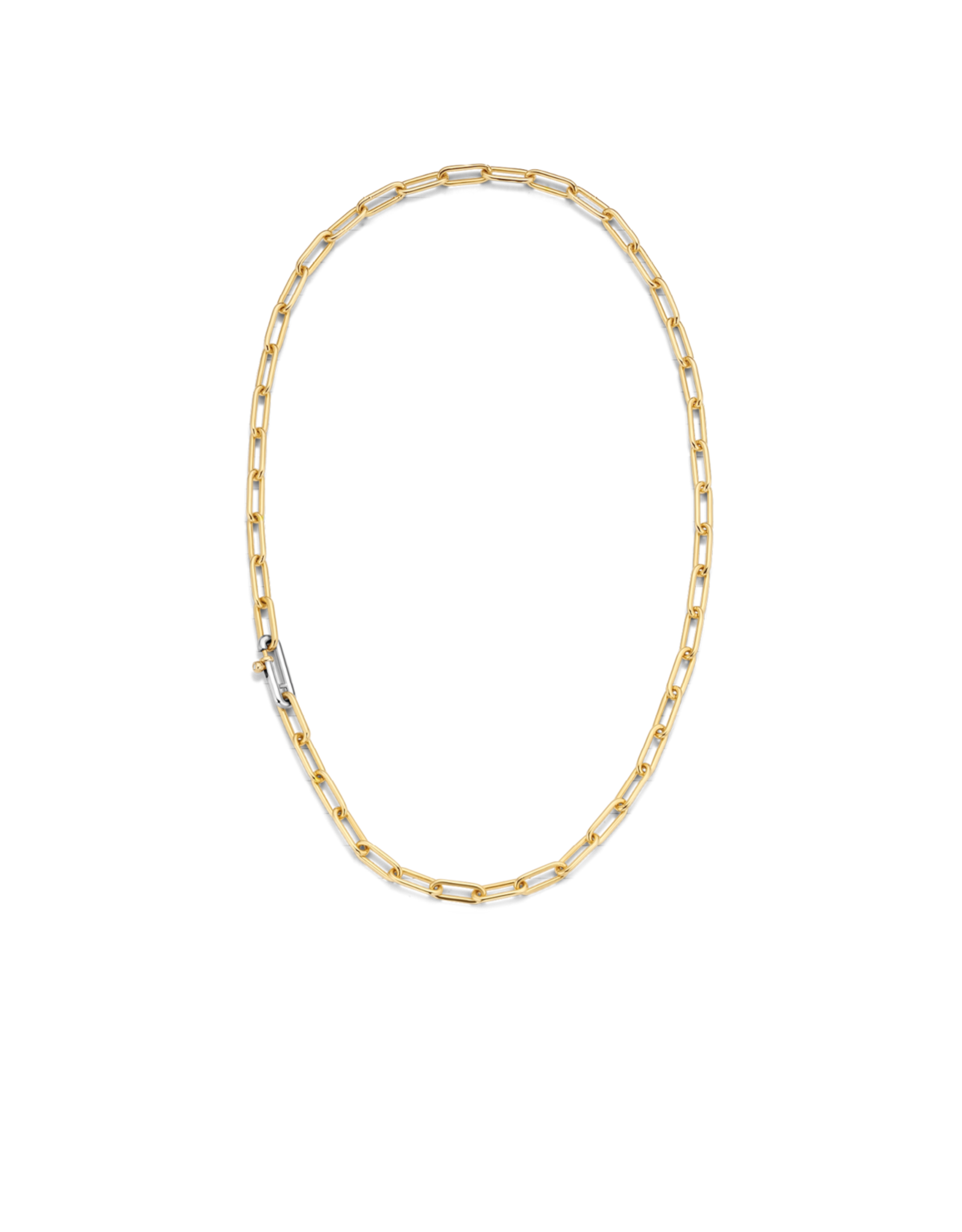 Long Yellow Gold Plated Paperclip Necklace, 31"- 3947SY/80