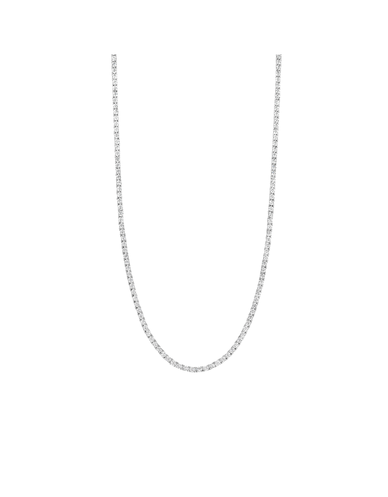 Silver Zirconia Tennis Necklace- 3992ZI