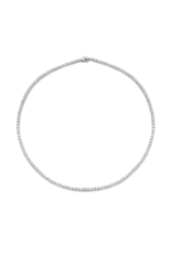 Silver Zirconia Tennis Necklace- 3992ZI