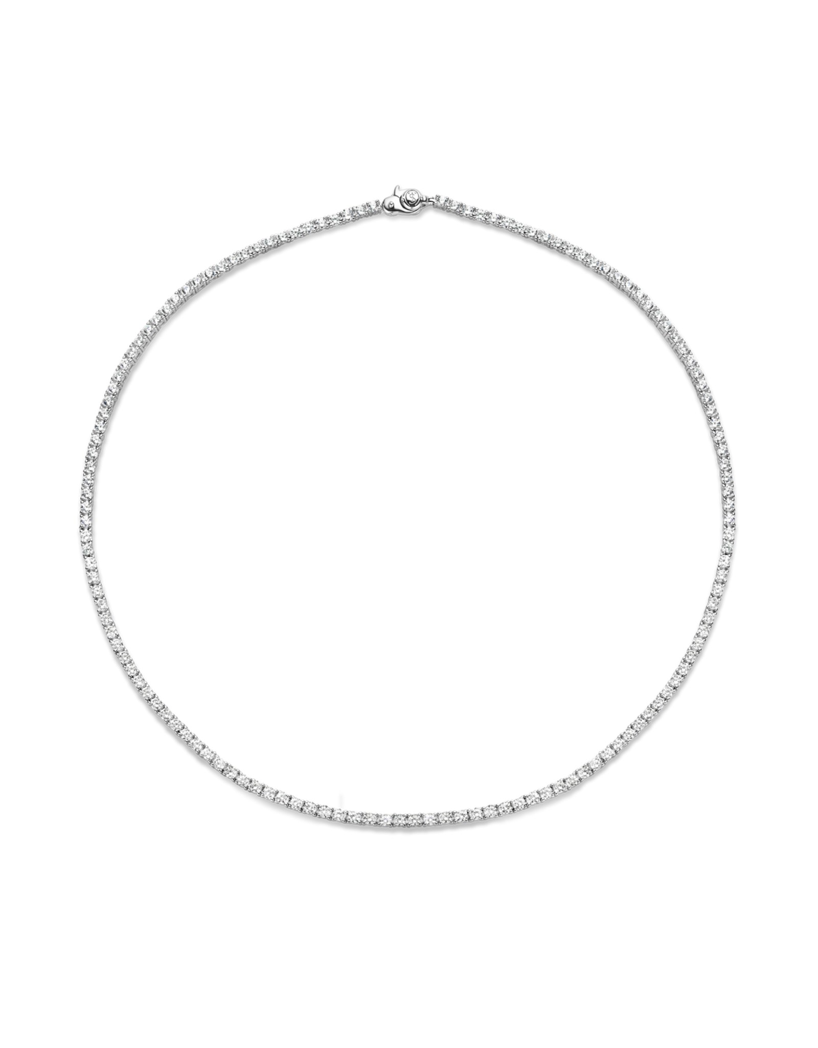 Silver Zirconia Tennis Necklace- 3992ZI