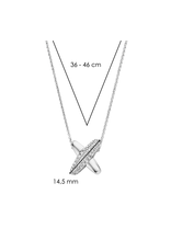 Minimalistic Pave X Necklace- 34003ZI/42