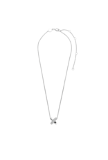 Minimalistic Pave X Necklace- 34003ZI/42