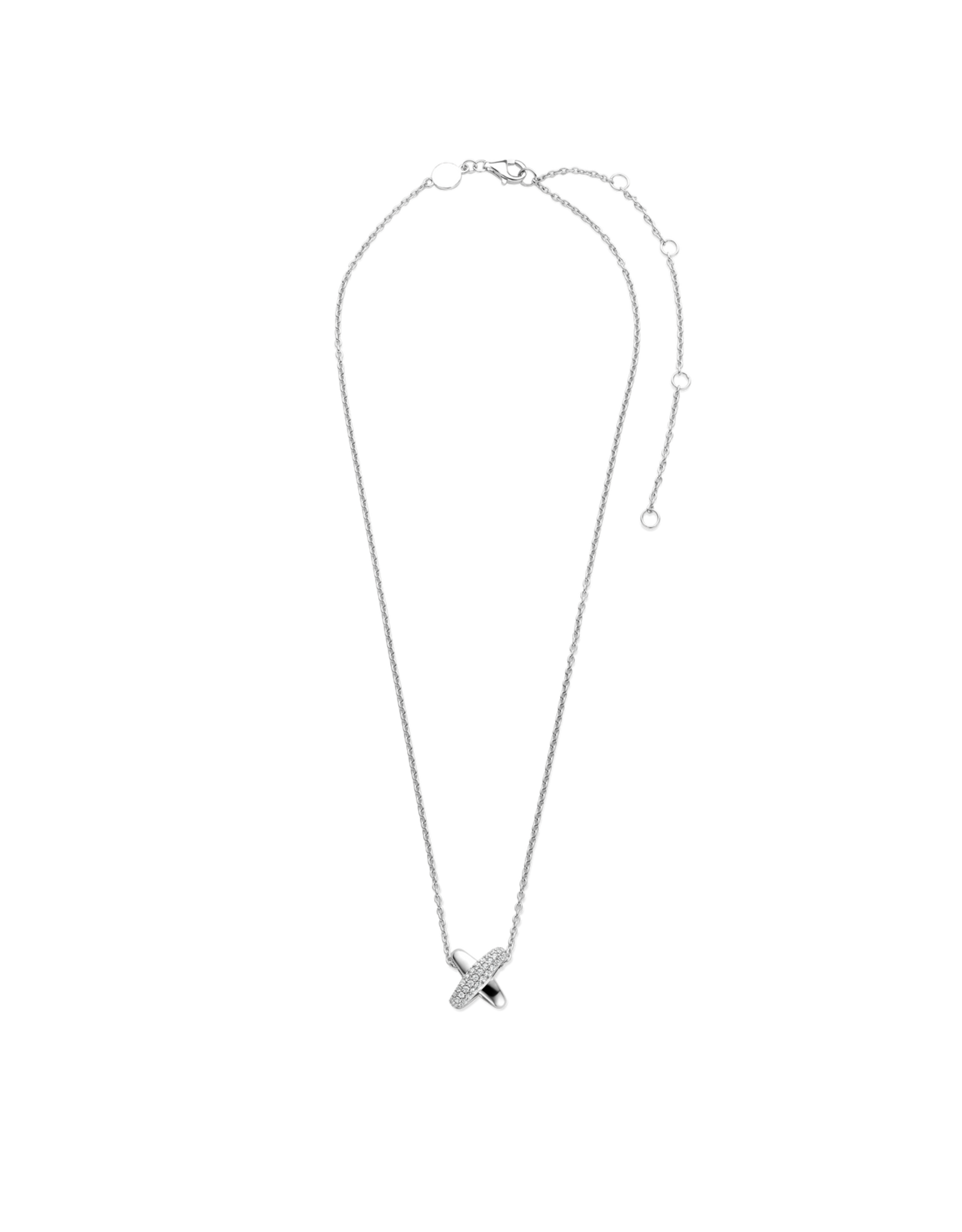Minimalistic Pave X Necklace- 34003ZI/42