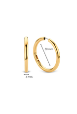 Essential Yellow Gold Plated Hoop Earrings- 7782SY