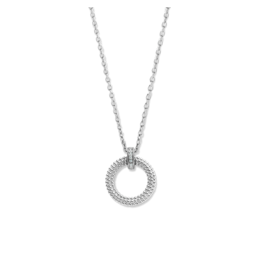 Dainty Textured Circle Necklace