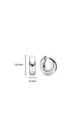 Essential Chunky Small Silver Hoops- 7909SI