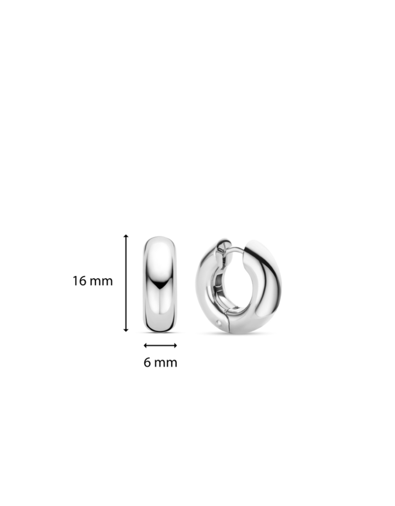 Essential Chunky Small Silver Hoops- 7909SI