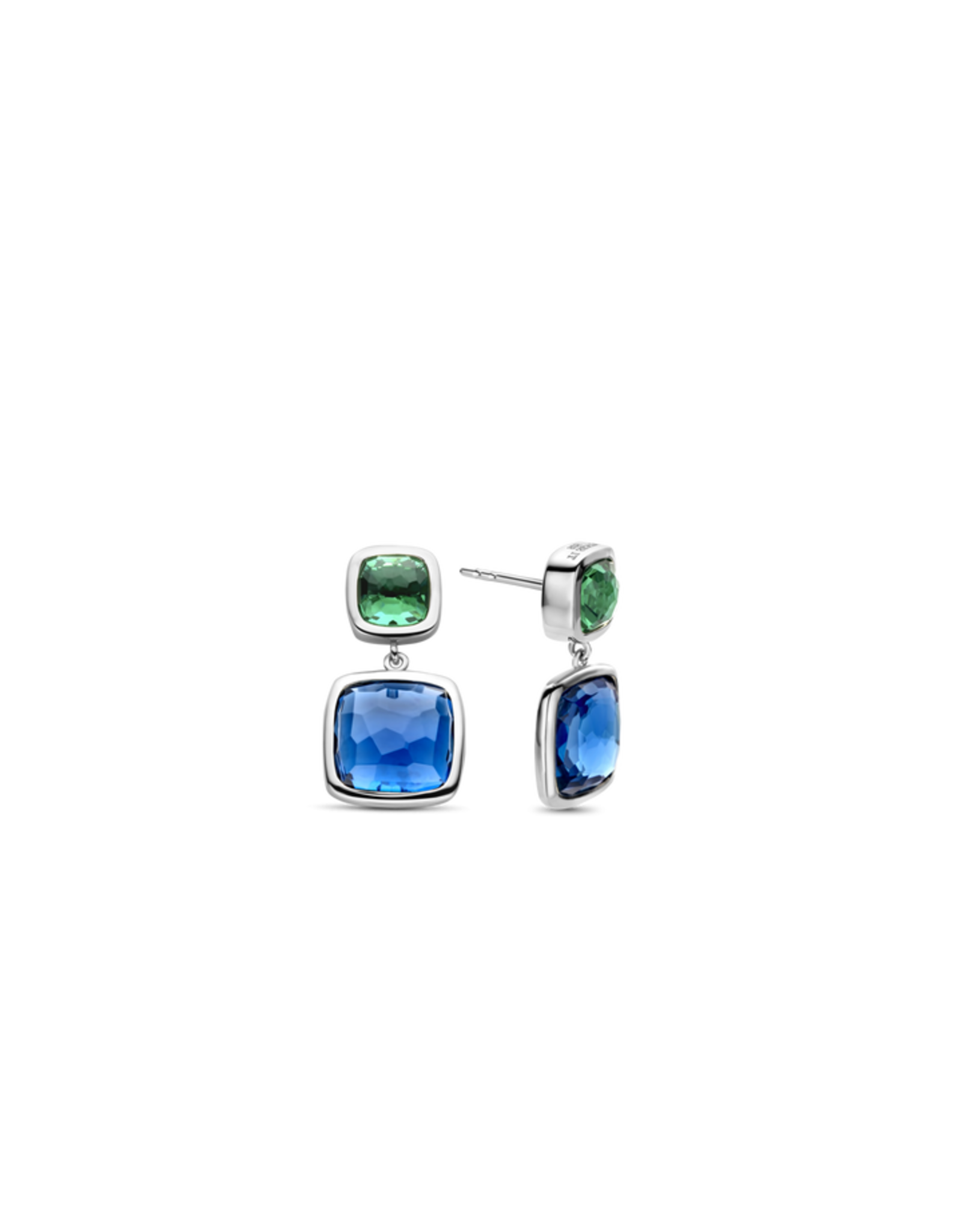 Blue and Green Statement Earrings- 7908DB